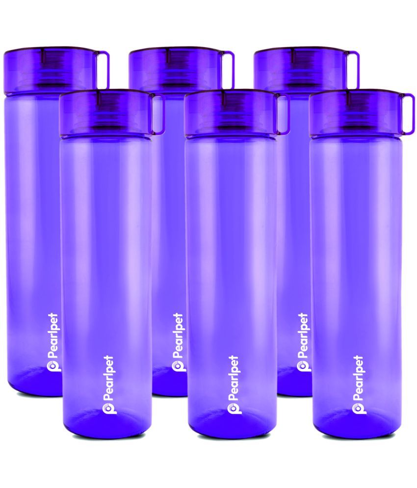     			PearlPet - Purple Water Bottle ( Pack of 6 )