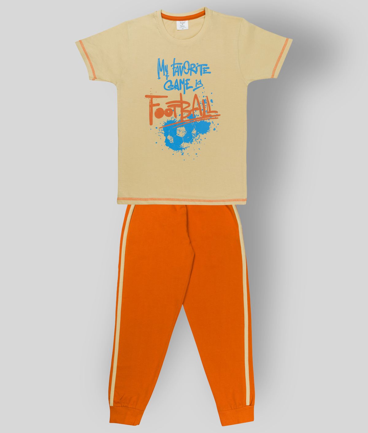     			Todd N Teen - Yellow Cotton Boy's T-Shirt & Pants ( Pack of 1 )