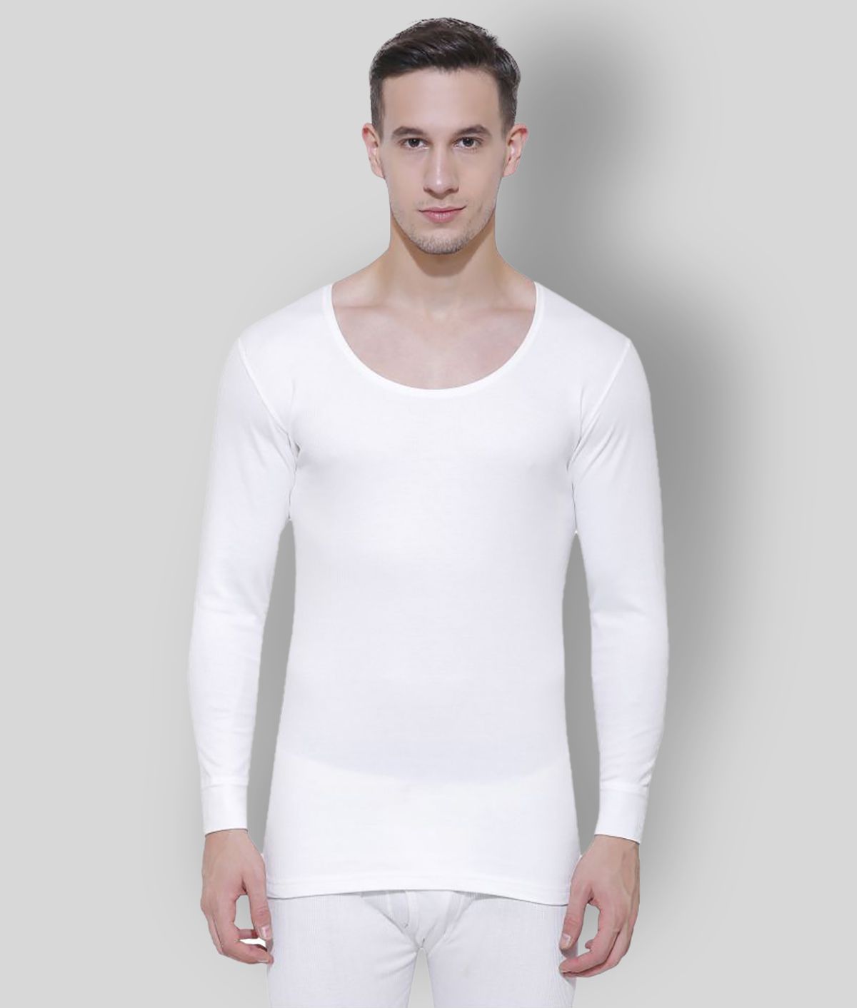     			Bodycare Insider - Off-White Cotton Blend Men's Thermal Tops ( Pack of 1 )