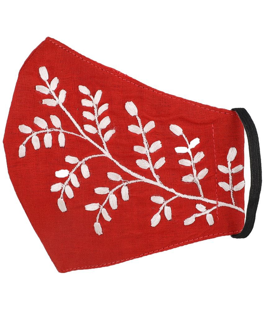     			Anekaant - Red Cotton Mask ( Pack of 1 )