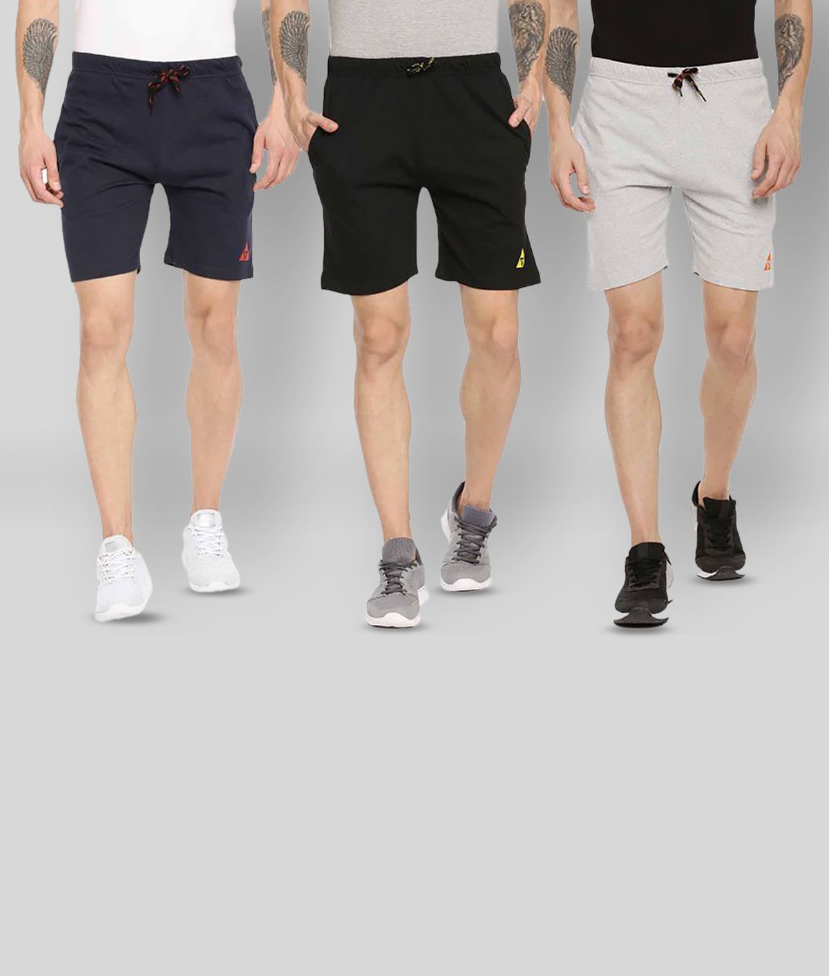     			Ardeur - Multi Cotton Blend Men's Shorts ( Pack of 3 )