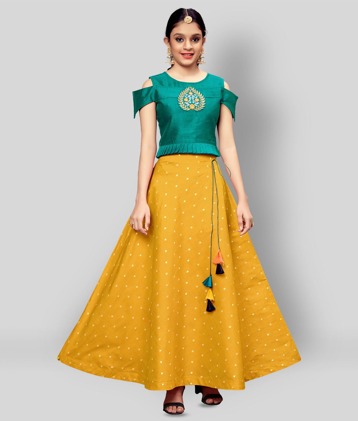     			Fashion Dream Girl's Ethnic Wear Western Style Lehenga Choli Set