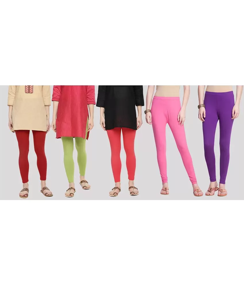 Dollar Missy - Multicoloured Cotton Women's Leggings ( Pack of 5 ) Price in  India - Buy Dollar Missy - Multicoloured Cotton Women's Leggings ( Pack of  5 ) Online at Snapdeal