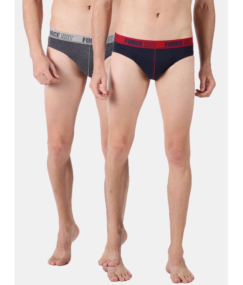     			Force NXT - Multicolor Cotton Men's Briefs ( Pack Of 2 )