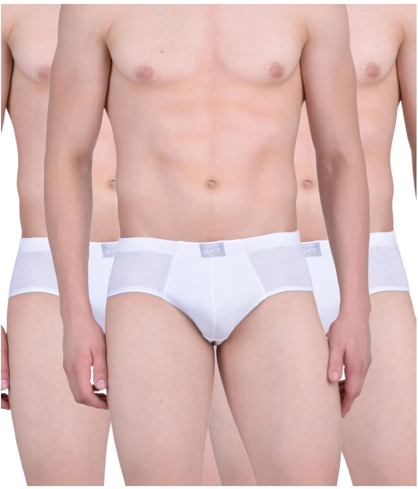 Force NXT - White Cotton Men's Briefs ( Pack Of 3 )