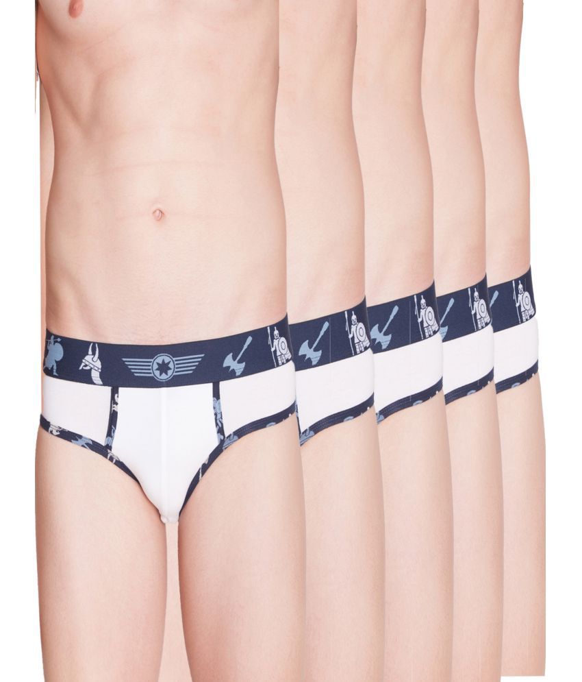     			Force NXT - White Cotton Men's Briefs ( Pack Of 5 )