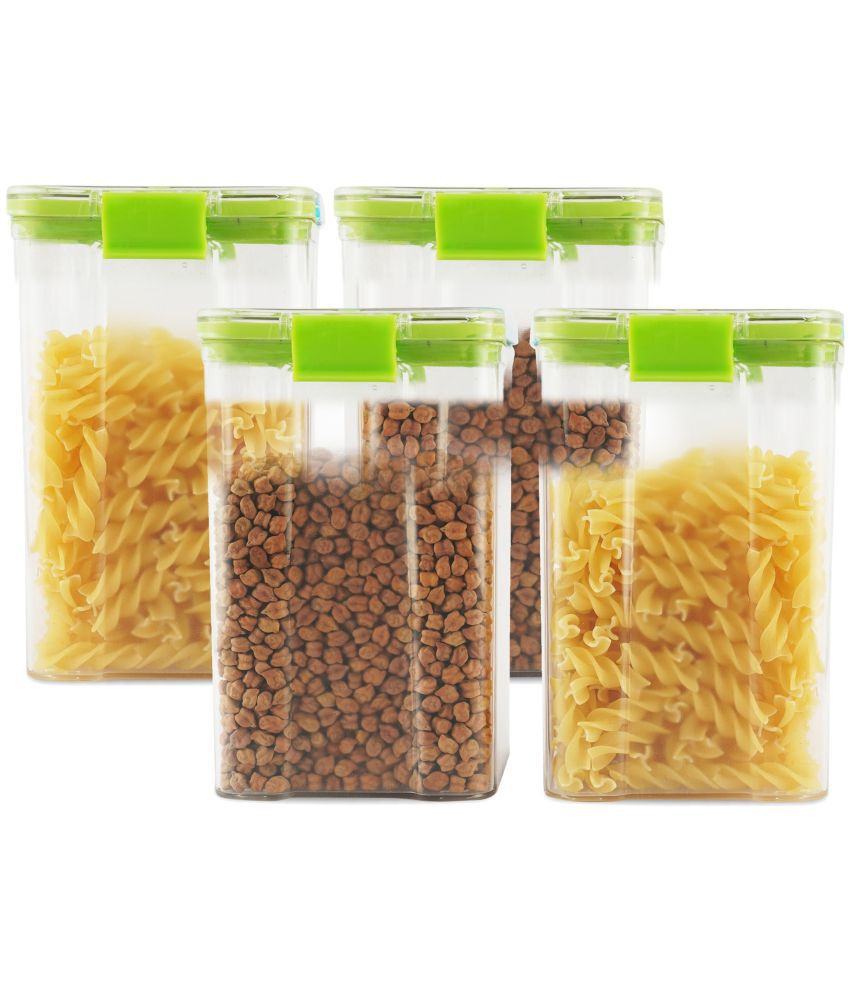    			PearlPet - Green Polyproplene Food Container ( Pack of 4 )