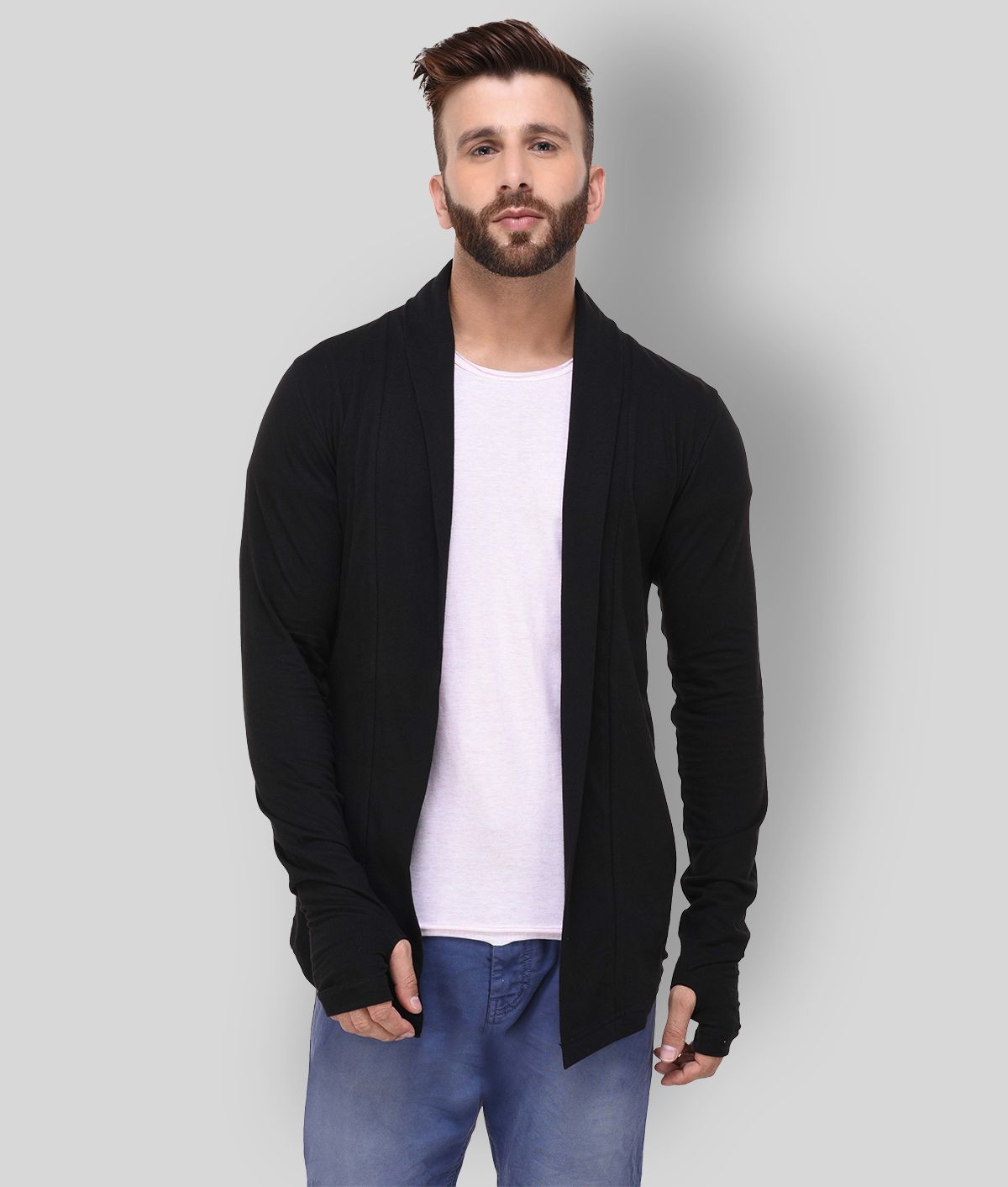     			Rigo - Black Wool Men's Cardigans Sweater ( Pack of 1 )