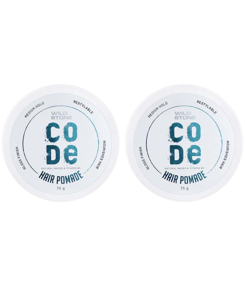     			Wild Stone CODE Hair Pomade for Men, Pack of 2 (75gm each)|Glossy Finish with Volume| Hair Cream (150 g)