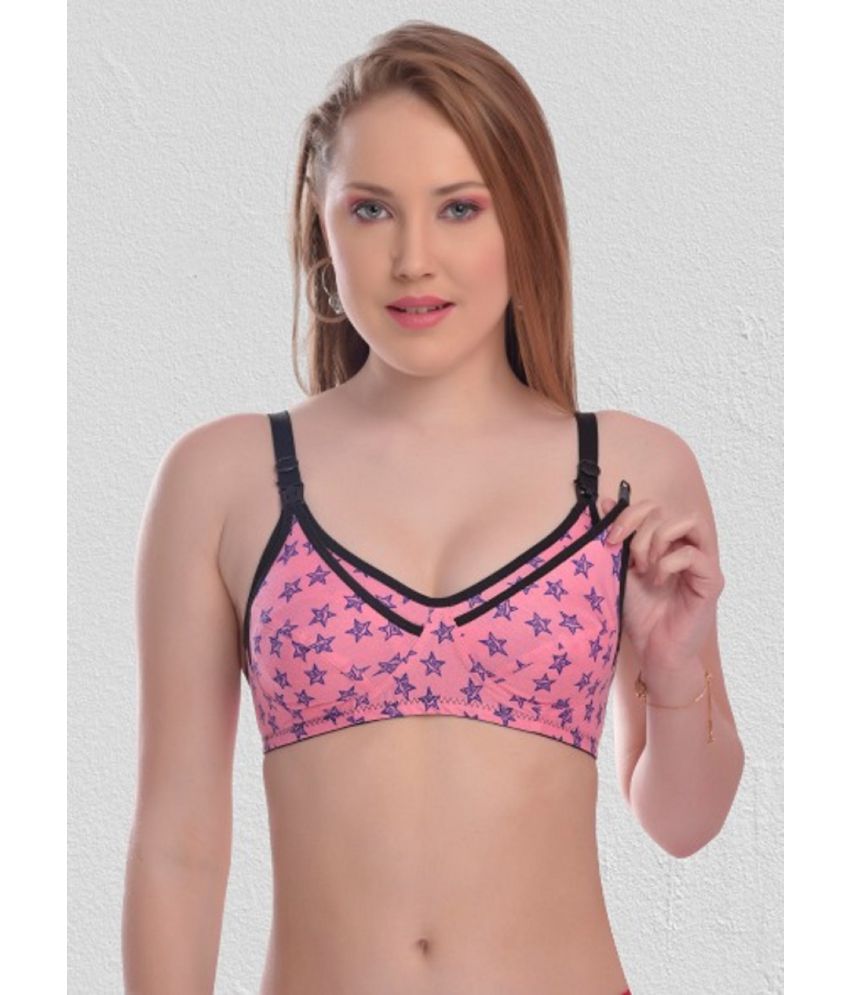     			Desiprime - Pink Cotton Non Padded Women's Everyday Bra ( Pack of 1 )
