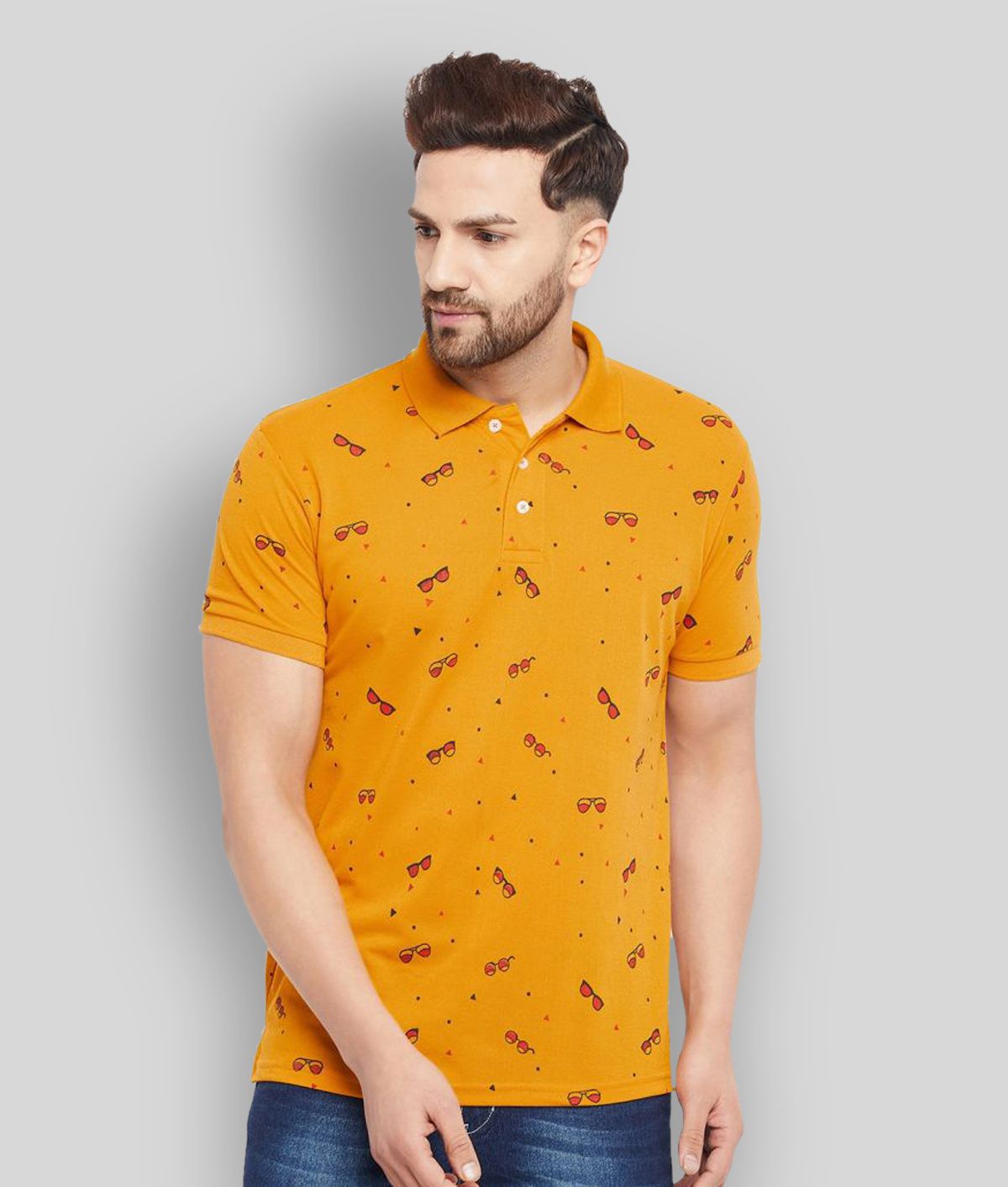     			The Million Club - Orange Cotton Blend Regular Fit Men's Polo T shirt ( Pack of 1 )