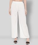 ALL WAYS YOU - White Polyester Regular Fit Women's Formal Pants  ( Pack of 1 )