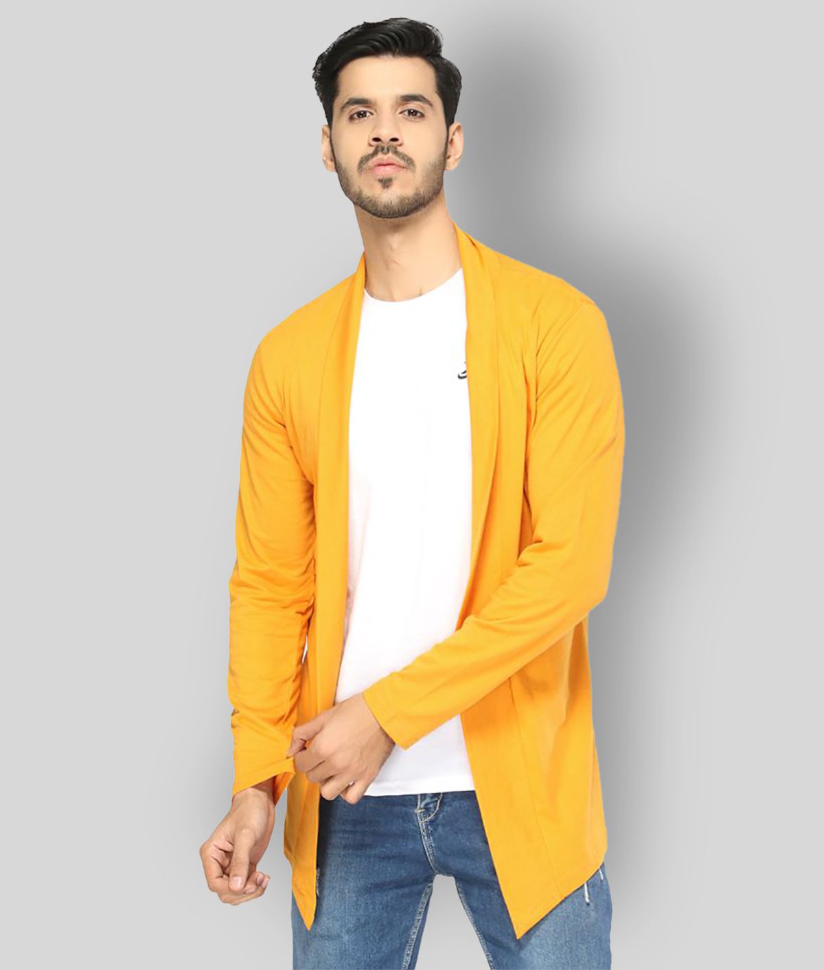     			Glito - Yellow Cotton Men's Cardigans Sweater ( Pack of 1 )