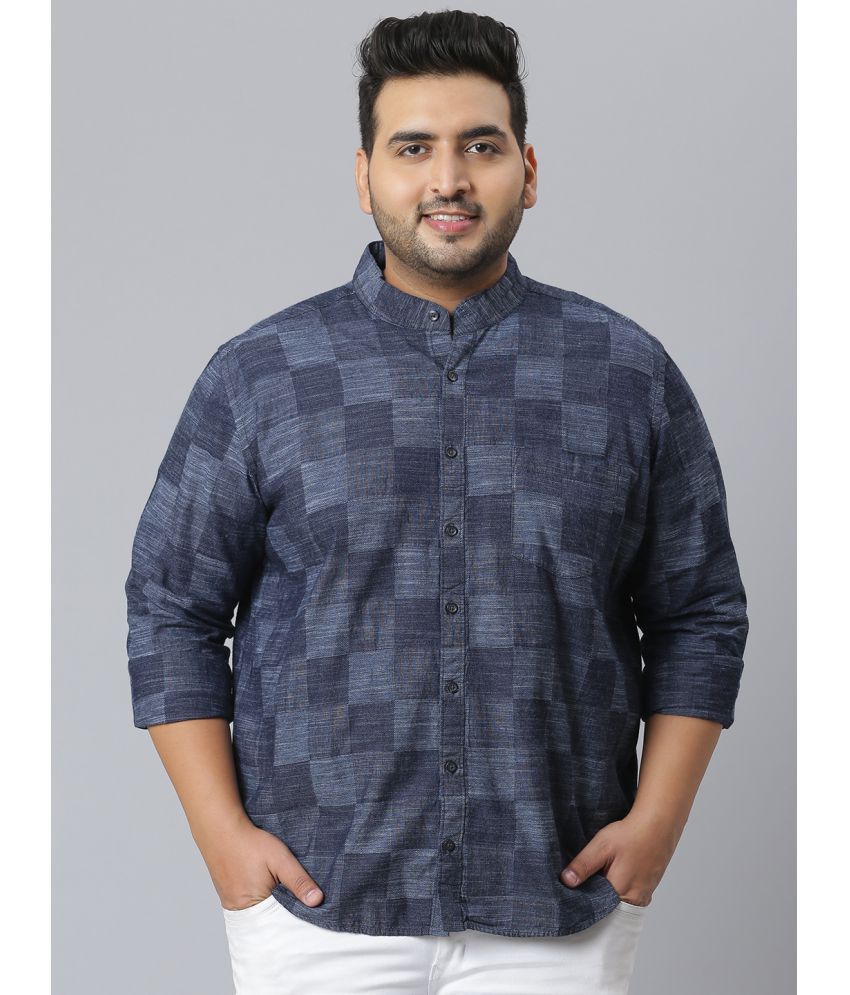 instaFab - Blue Cotton Oversized Fit Men's Casual Shirt ( Pack of 1 )