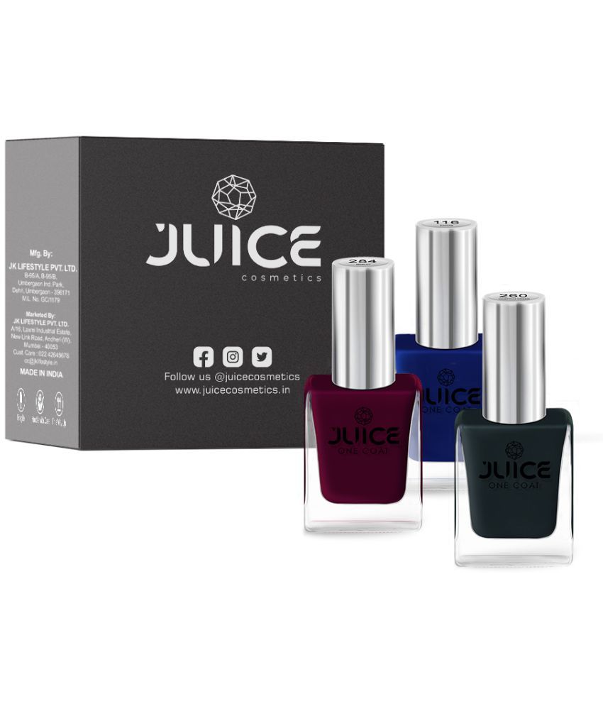     			Juice - Multi Glossy Nail Polish ( Pack of 3 )