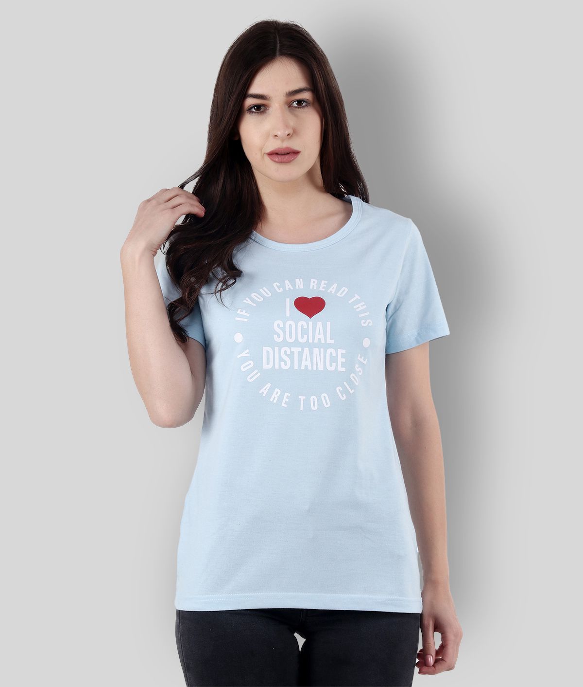 Miss Romina Cotton Blue T-Shirts