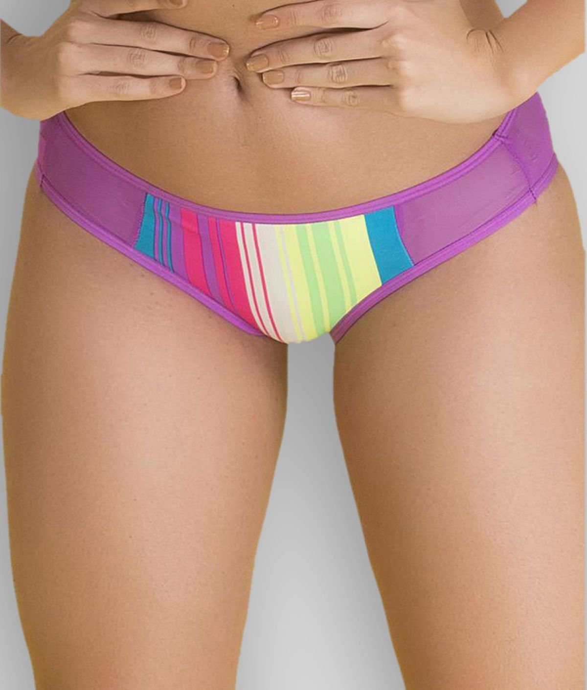     			Clovia - Multicolor Nylon Striped Women's Bikini ( Pack of 1 )