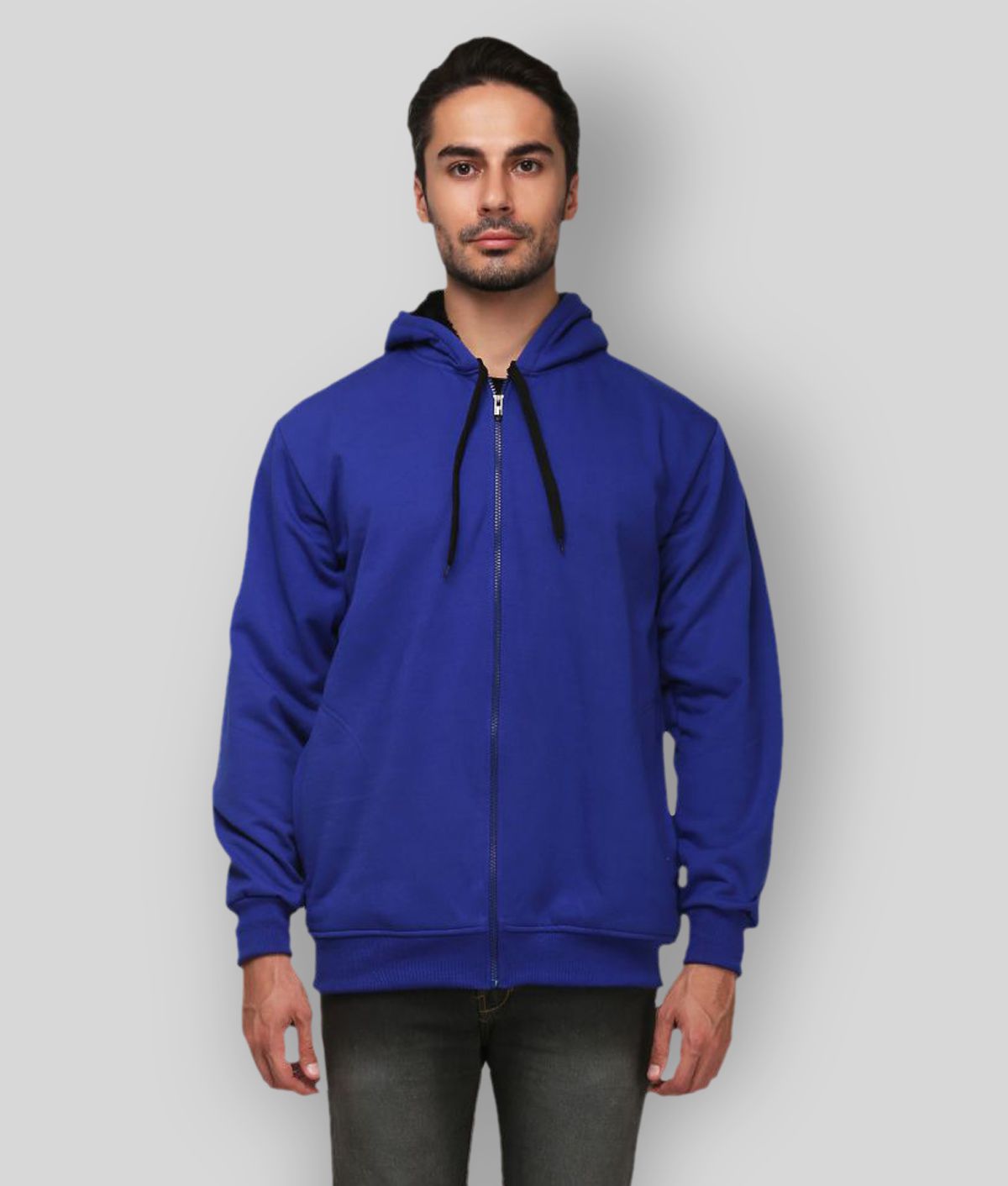     			High Hill - Blue Cotton Blend Regular Fit Men's Sweatshirt ( Pack of 1 )