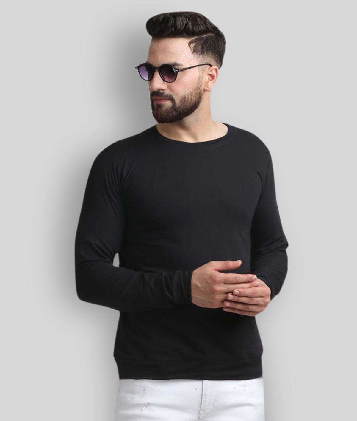     			Leotude - Black Fleece Regular Fit Men's Sweatshirt ( Pack of 1 )