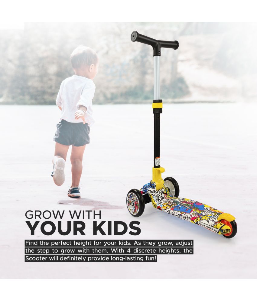     			NHR DC Graffiti Scooty, Scooter For Kids, Scooter, Scooty, Kids Scooter, Scooter For Kids 3+ Years, 3 Wheel Scooter With Adjustable Height N Brake For Kids (Capacity 45Kg | Multicolor)