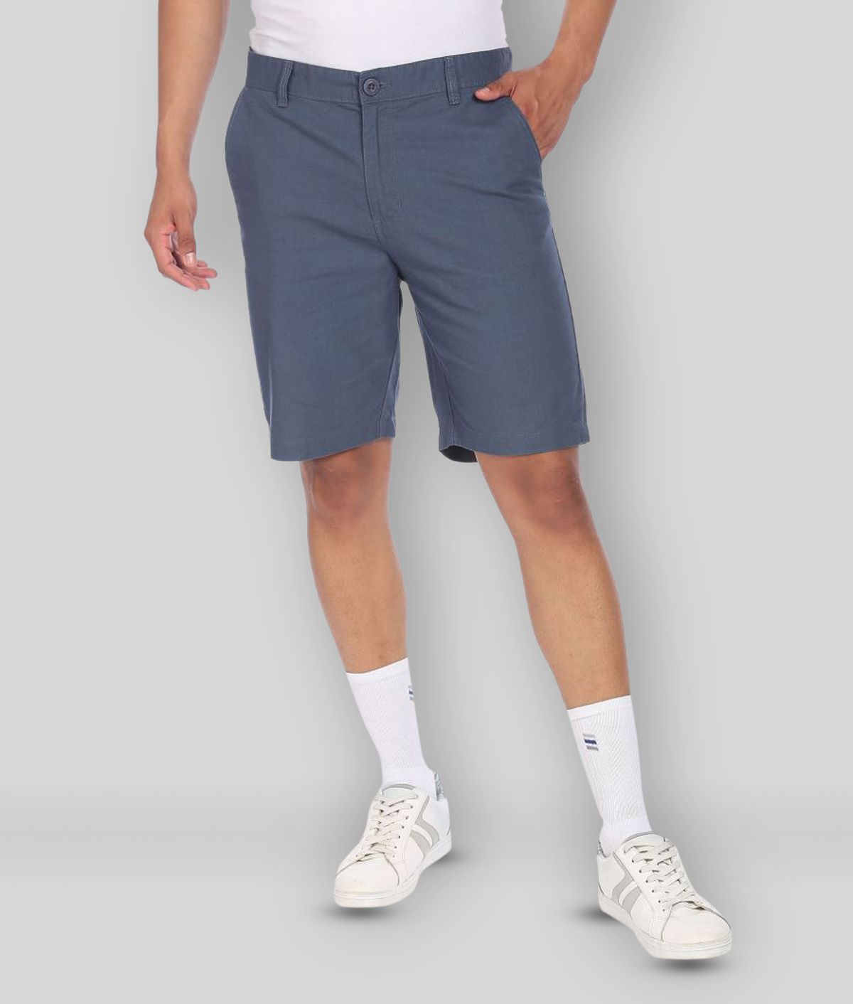 Ruggers - Cotton Blend Blue Men's Shorts ( Pack of 1 )