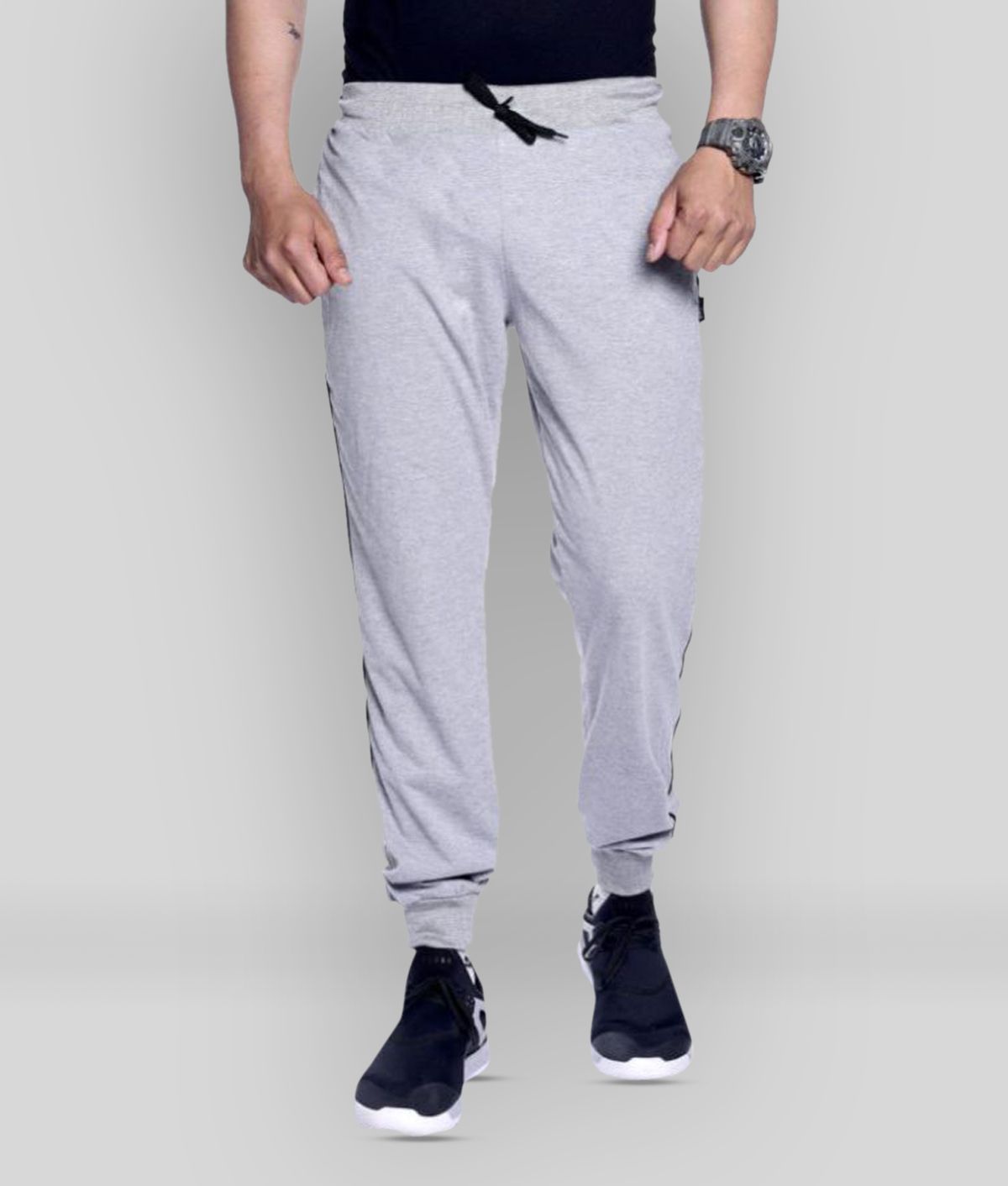     			Zeffit - Light Grey Cotton Men's Trackpants ( Pack of 1 )