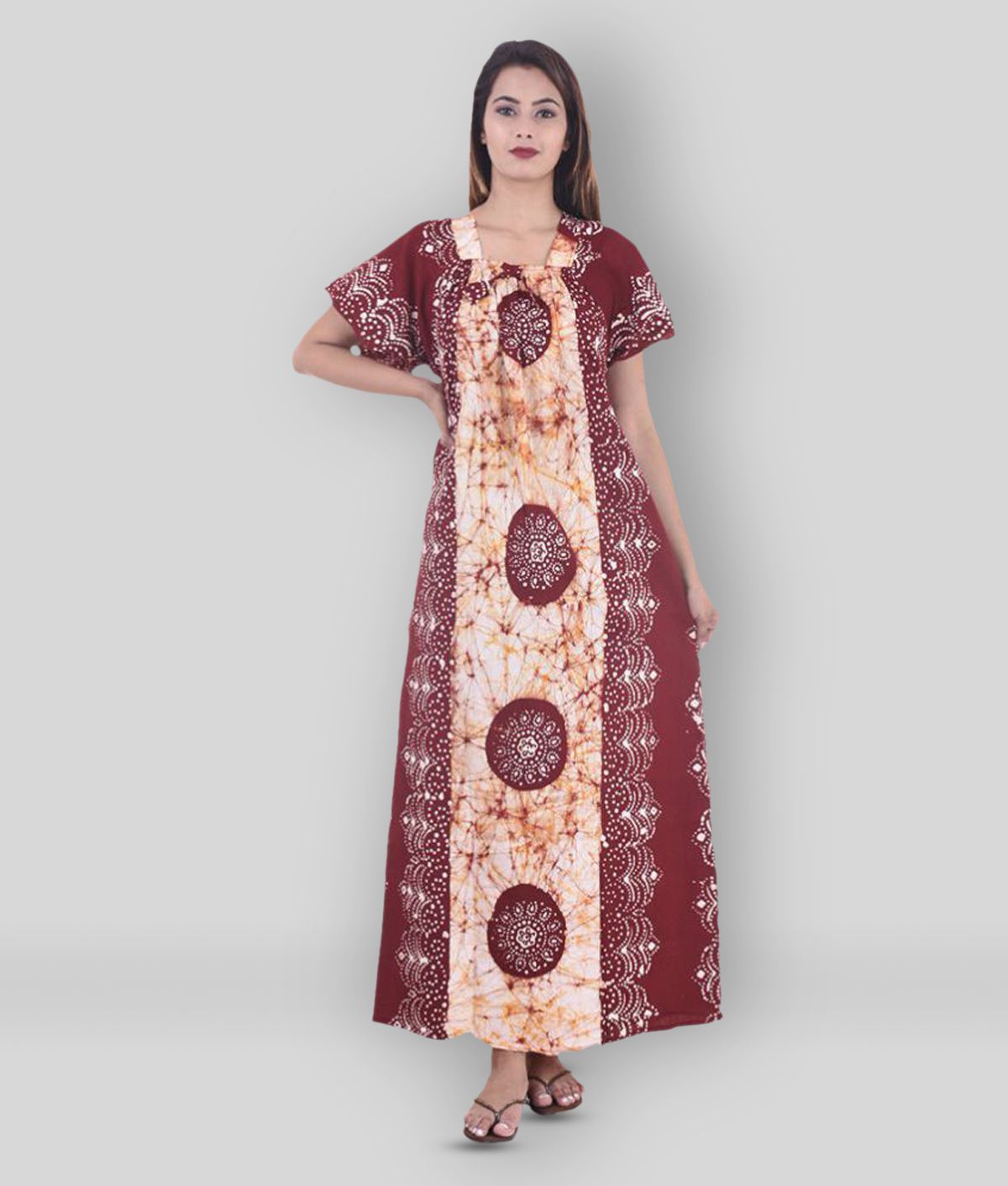     			Apratim - Multicolor Cotton Women's Nightwear Nighty & Night Gowns ( Pack of 1 )