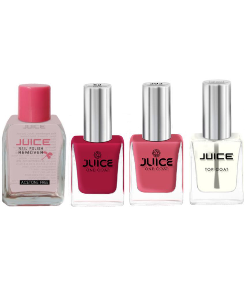    			Juice - Red Glossy Nail Polish ( Pack of 4 )