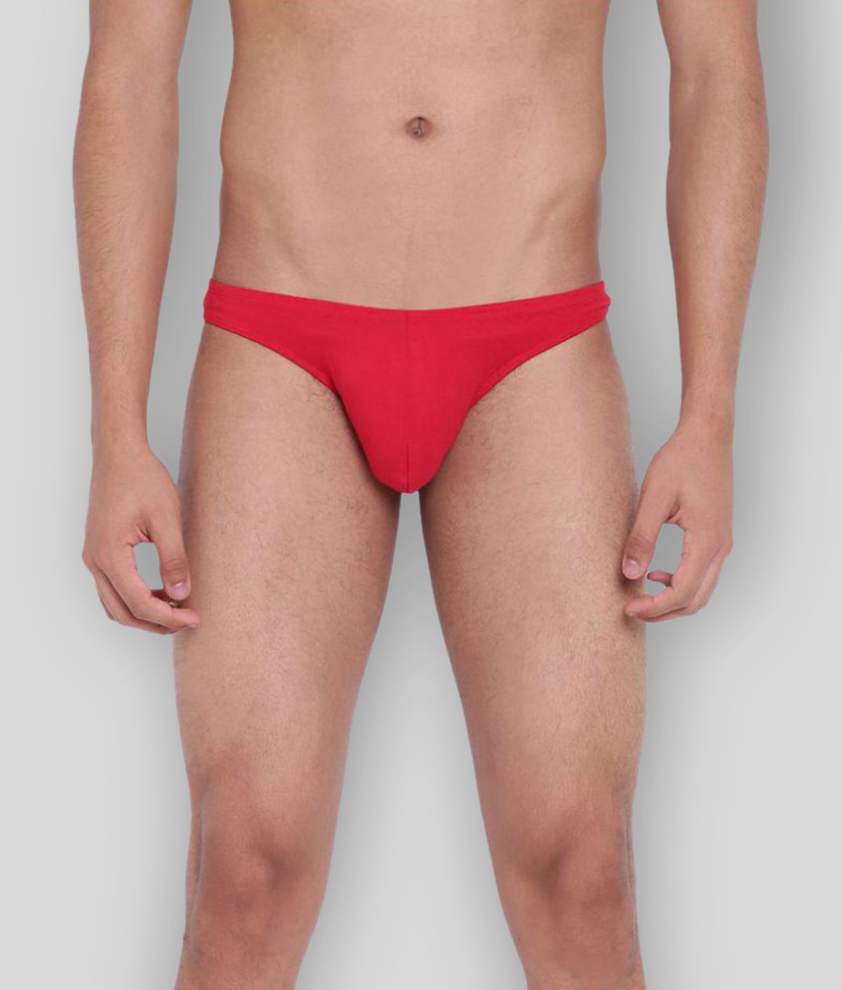     			La Intimo - Red Cotton Blend Men's Thongs ( Pack of 1 )