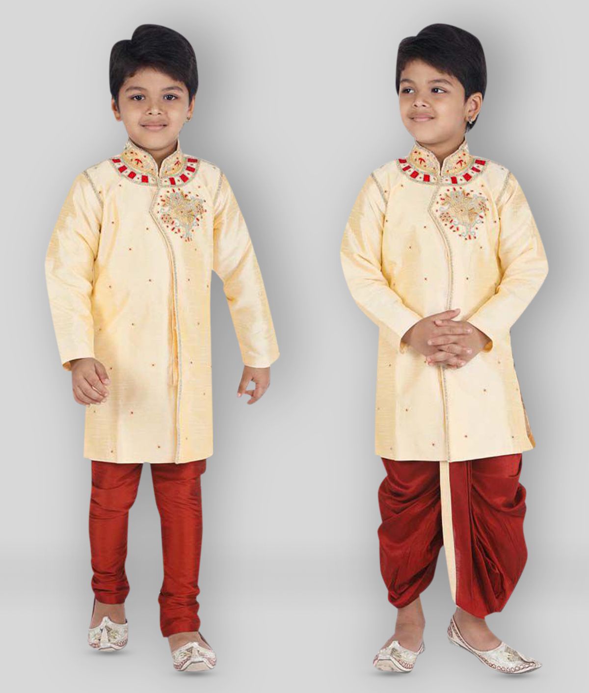     			Ahhaaaa Kids Ethnic Wear Kurta, Pyjama and Dhoti Pant Set for Boys