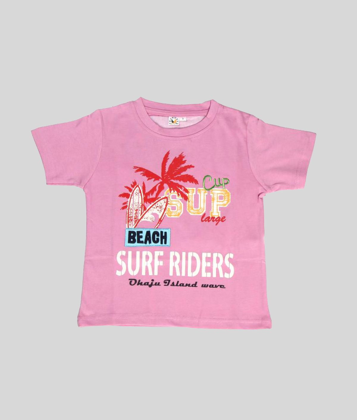 KABOOS - Pink 100% Cotton Boy's T-Shirt ( Pack of 1 )