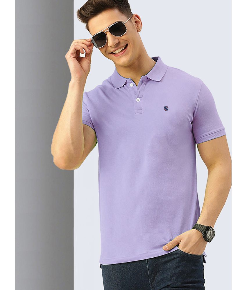    			Merriment - Lavender Cotton Blend Regular Fit Men's Polo T Shirt ( Pack of 1 )
