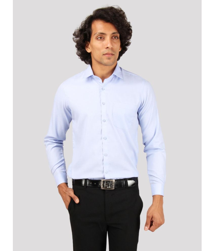     			Maharaja - Blue Cotton Blend Slim Fit Men's Formal Shirt ( Pack of 1 )