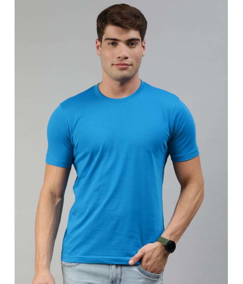     			Huetrap - Blue Cotton Regular Fit Men's T-Shirt ( Pack of 1 )