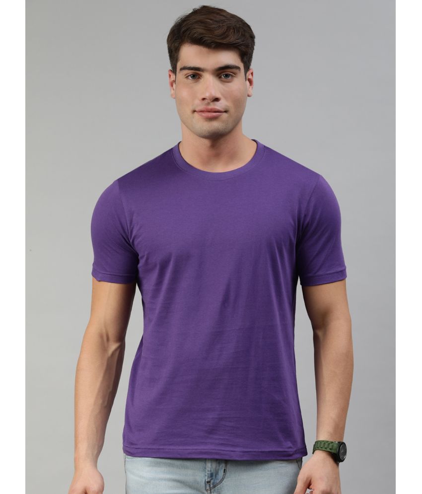     			Huetrap - Purple Cotton Regular Fit Men's T-Shirt ( Pack of 1 )