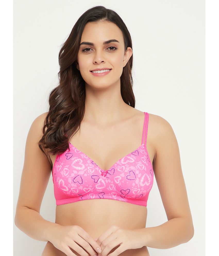     			Clovia Nylon Lightly Padded Women's T-Shirt Bra ( Pink )