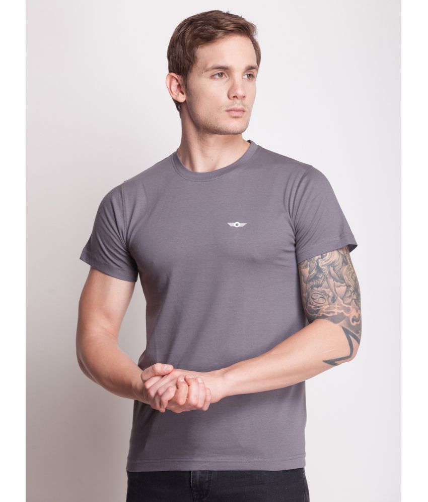     			Force NXT - Grey Cotton Regular Fit Men's T-Shirt ( Pack of 1 )