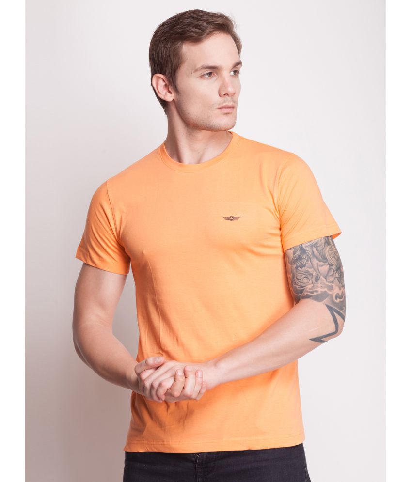     			Force NXT - Orange Cotton Regular Fit Men's T-Shirt ( Pack of 1 )