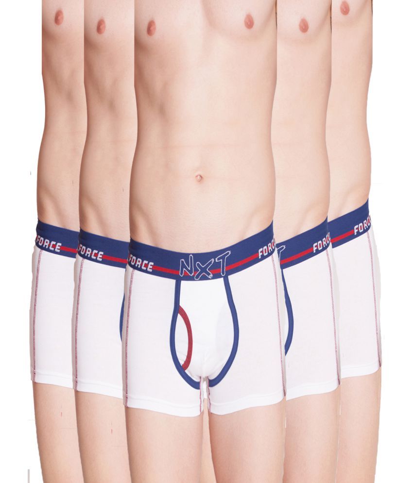     			Pack of 5 Force NXT Cotton Men's Trunks ( White )