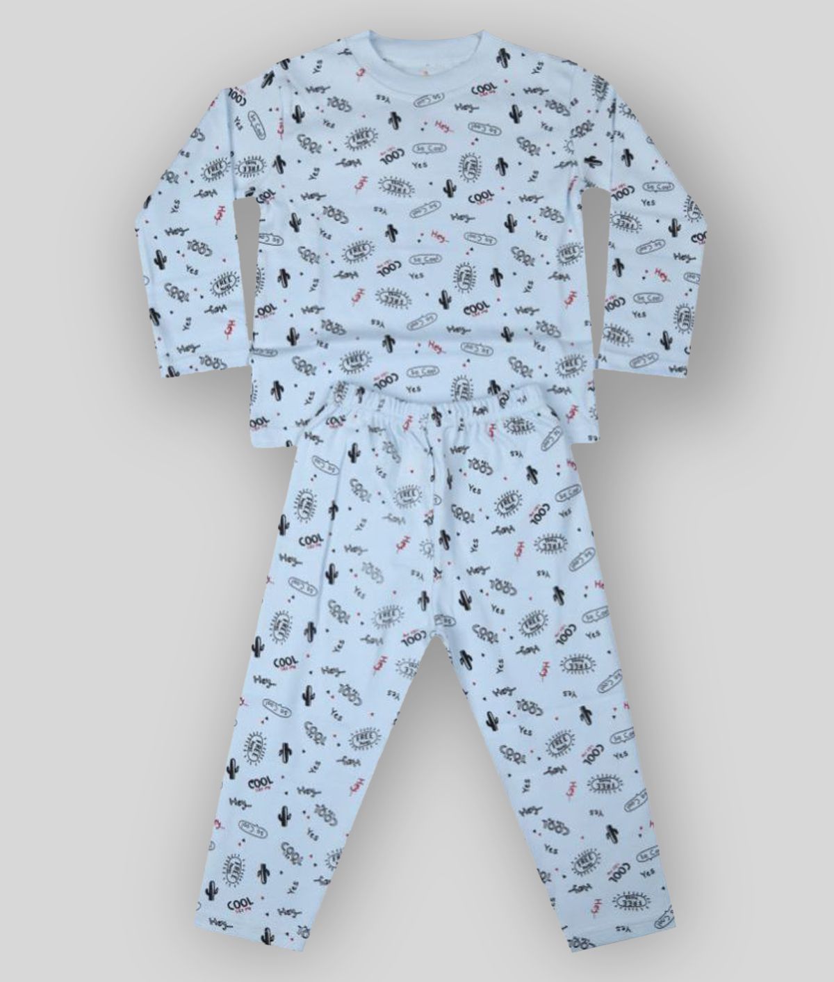     			KABOOS - Blue Cotton Boy's T-Shirt & Pants ( Pack of 1 )
