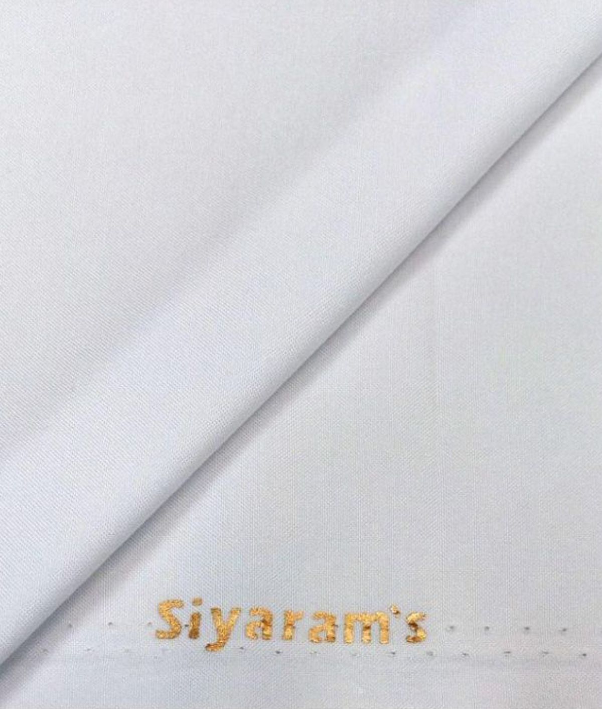Siyaram's White Poly Blend Unstitched Shirt pc