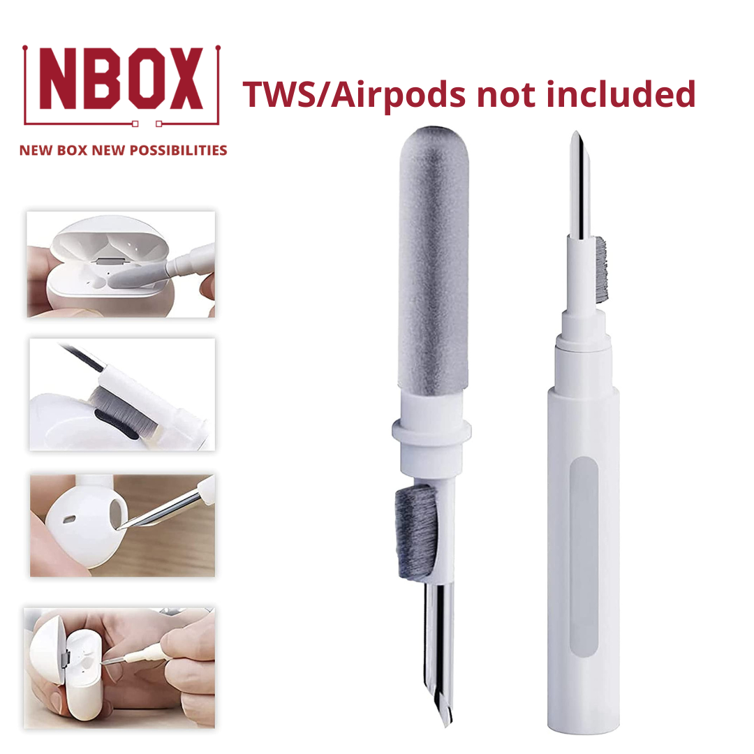 NBOX Cleaning Pen, Multifunction Airpod Cleaner Kit for Wireless Earphones Bluetooth Headphones Charging Box Accessories, Computer, Camera and Mobile
