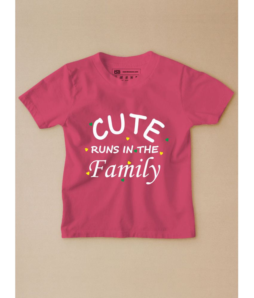 Be Awara - Pink Cotton Boy's T-Shirt ( Pack of 1 )
