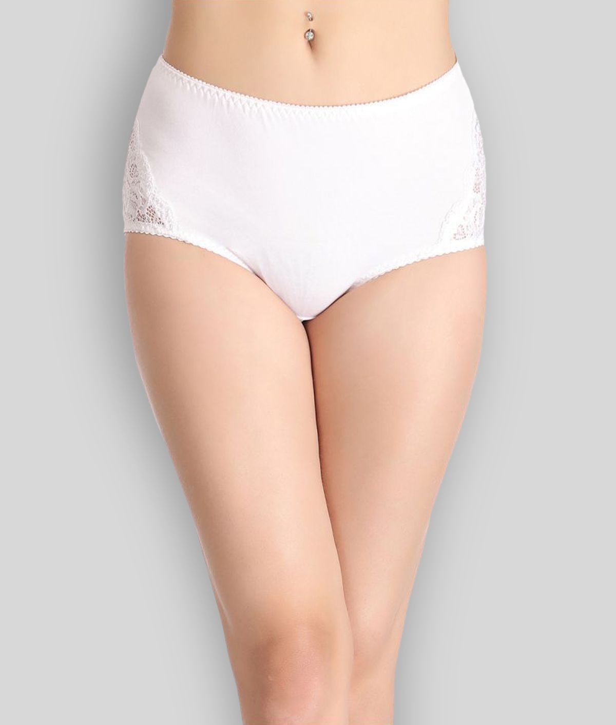     			Clovia - White Lace Solid Women's Hipster ( Pack of 1 )