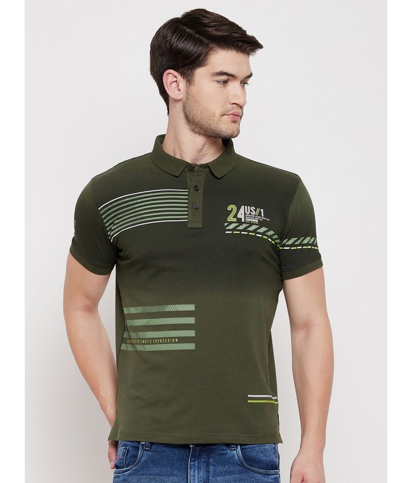     			Duke - Green Cotton Blend Regular Fit Men's T-Shirt ( Pack of 1 )