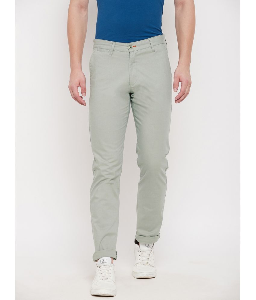     			Duke - Green Cotton Slim - Fit Men's Chinos ( Pack of 1 )