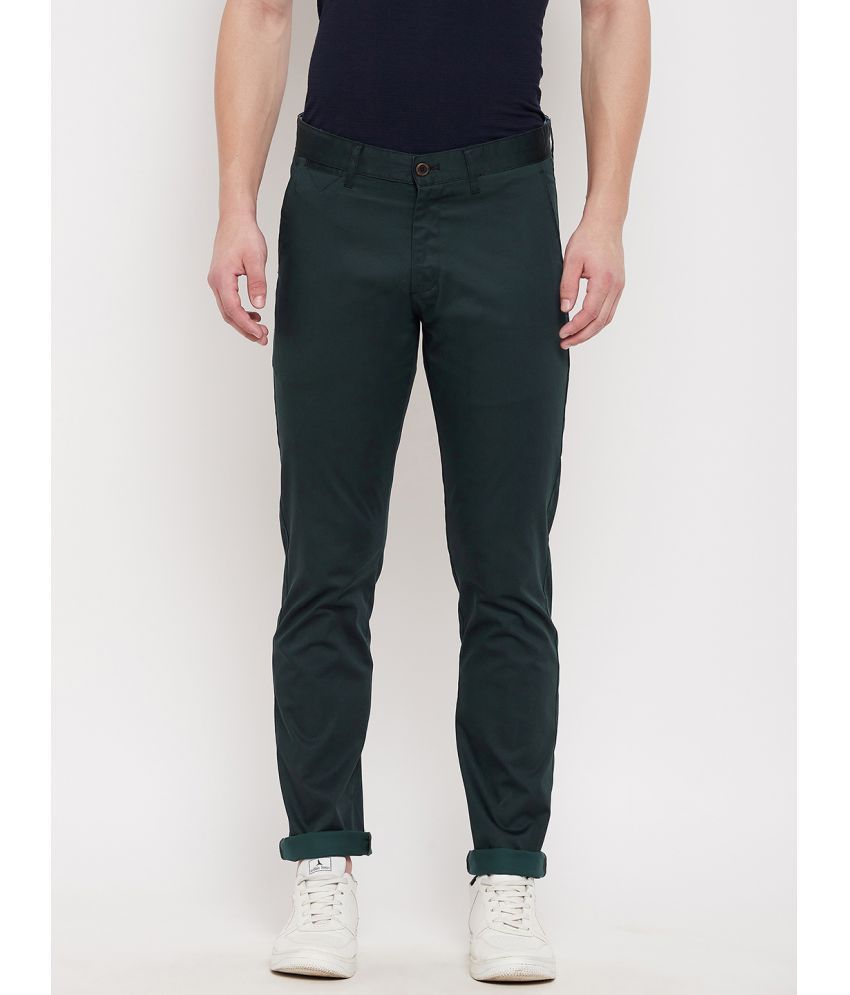     			Duke - Green Cotton Slim - Fit Men's Chinos ( Pack of 1 )