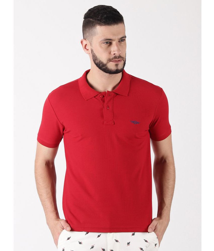     			Force NXT - Red Cotton Regular Fit Men's Polo T Shirt ( Pack of 1 )