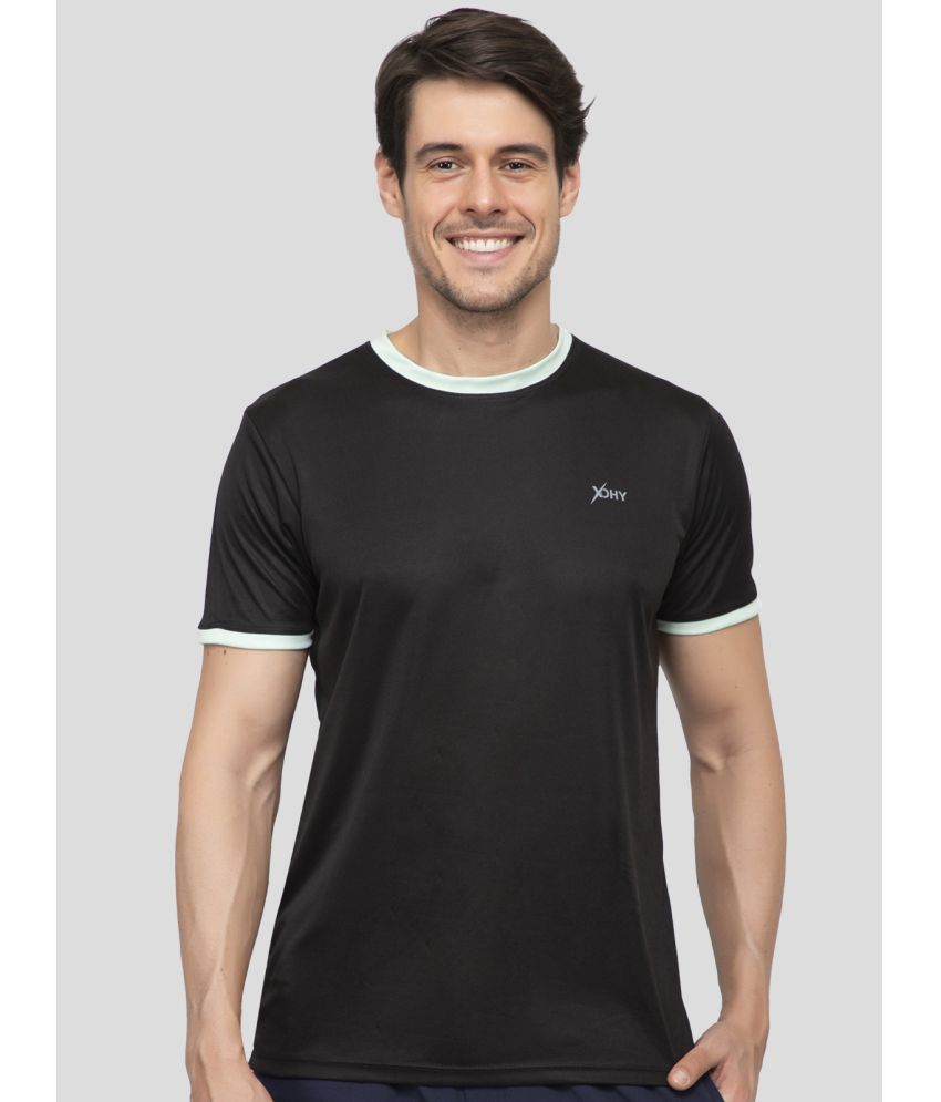     			xohy - Black Polyester Regular Fit Men's Sports T-Shirt ( Pack of 1 )