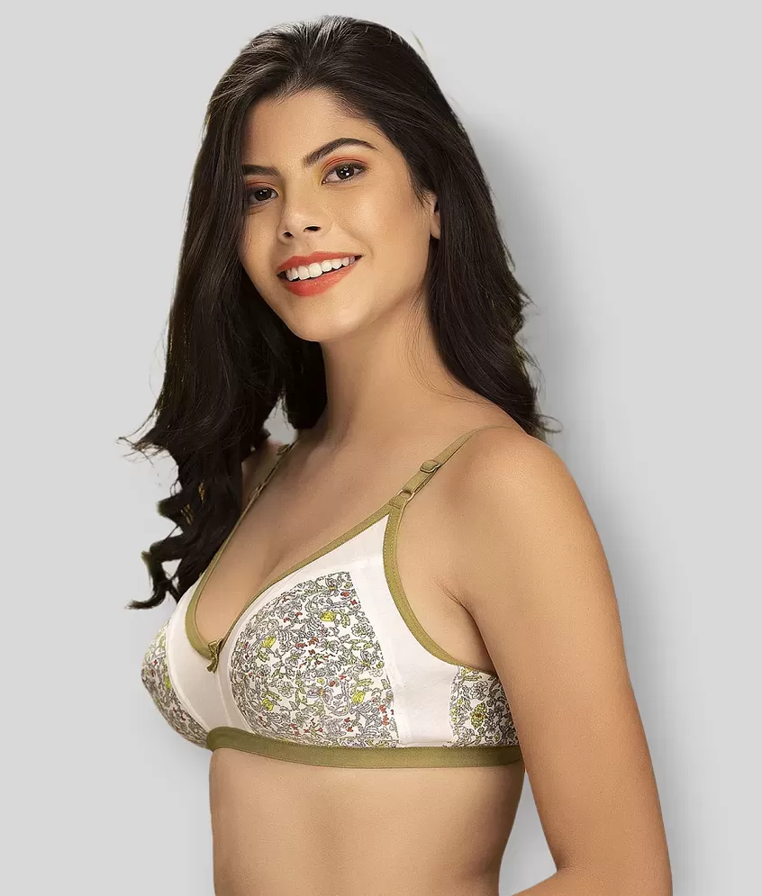 Buy online Green Cotton Regular Bra from lingerie for Women by Clovia for  ₹479 at 71% off